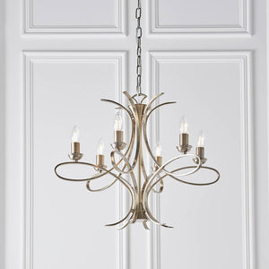 Penn Brushed Brass 6-Light Pendant Ceiling Light - Comet Lighting