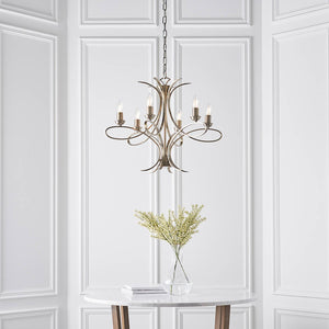 Penn Brushed Brass 6-Light Pendant Ceiling Light - Comet Lighting