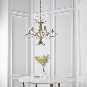Penn Brushed Brass 6-Light Pendant Ceiling Light - Comet Lighting