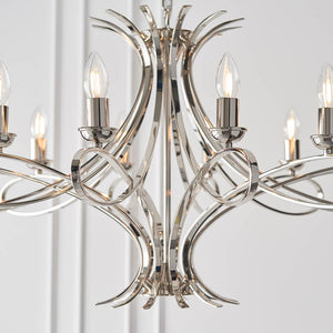 Penn Nickel 12-Light Pendant Ceiling Light - Comet Lighting