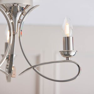 Penn Nickel 3-Light Semi Flush Ceiling Light - Comet Lighting