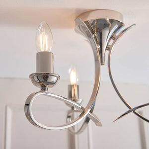 Penn Nickel 3-Light Semi Flush Ceiling Light - Comet Lighting