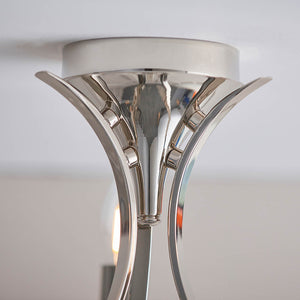 Penn Nickel 3-Light Semi Flush Ceiling Light - Comet Lighting