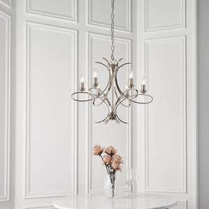 Penn Nickel 6-Light Pendant Ceiling Light - Comet Lighting