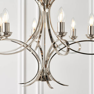 Penn Nickel 6-Light Pendant Ceiling Light - Comet Lighting