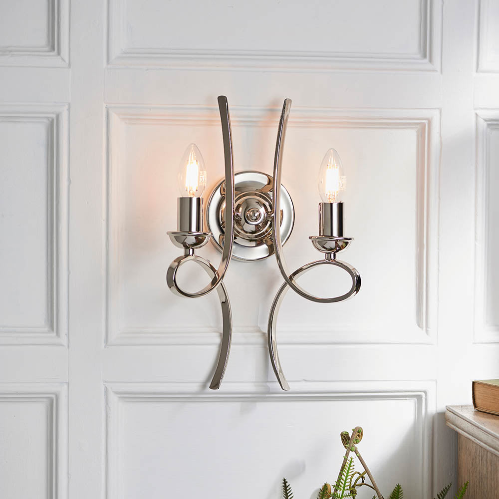 Penn Nickel Twin Wall Light