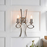 Penn Nickel Twin Wall Light - Comet Lighting