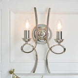 Penn Nickel Twin Wall Light - Comet Lighting