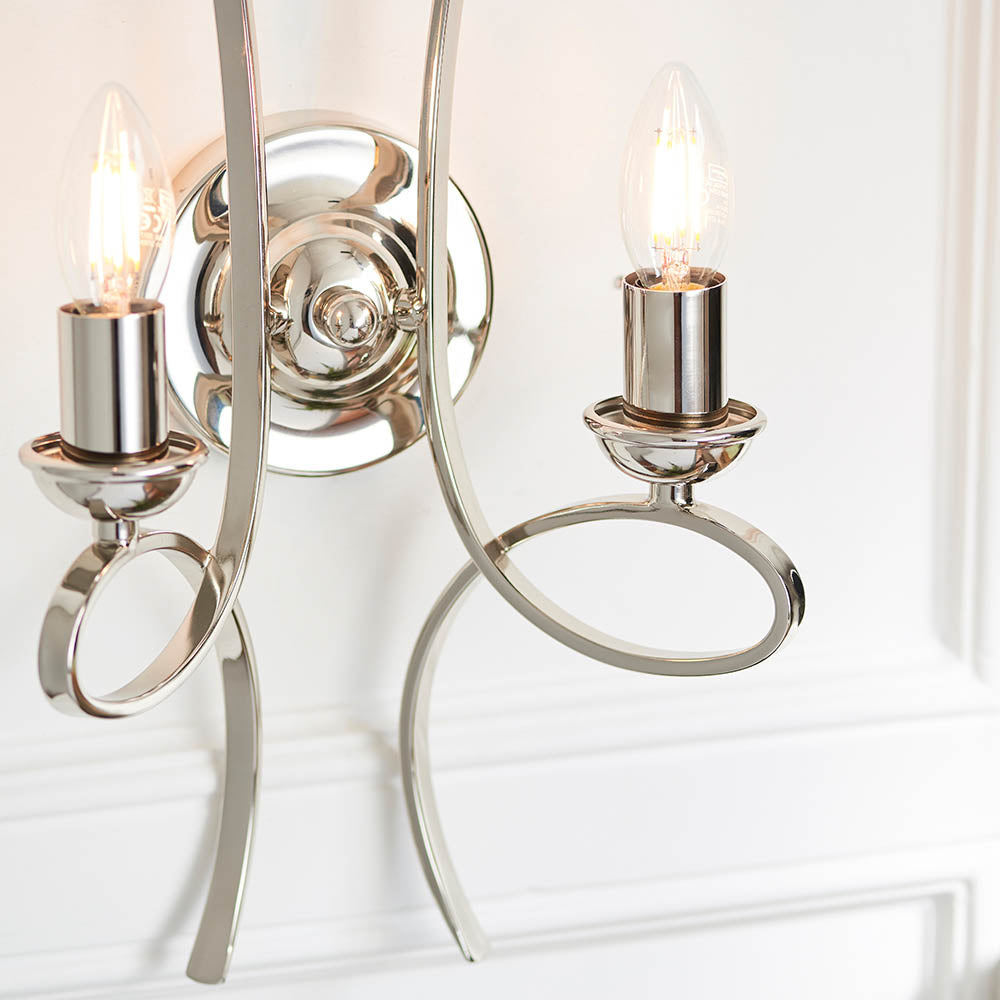 Penn Nickel Twin Wall Light