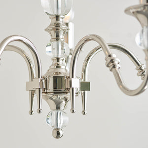 Polina Nickel 5-Light Pendant Ceiling Light - Comet Lighting