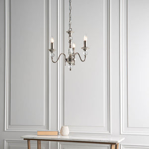 Polina Nickel 3-Light Pendant Ceiling Light - Comet Lighting