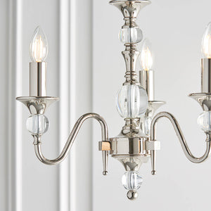 Polina Nickel 3-Light Pendant Ceiling Light - Comet Lighting