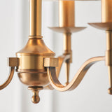 Stanford Antique Brass 3-Light Pendant & Beige Shades