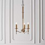 Stanford Nickel 3-Light Pendant & Beige Shade