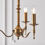 Stanford Antique Brass 3-Light Pendant Ceiling Light