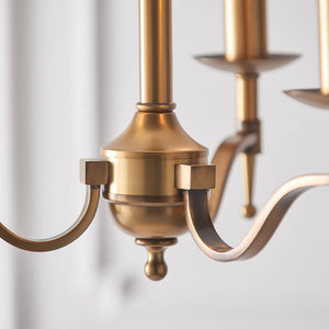 Stanford Antique Brass 3-Light Pendant Ceiling Light - Comet Lighting