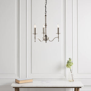 Stanford Nickel 3-Light Pendant Ceiling Light - Comet Lighting