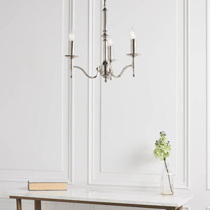 Stanford Nickel 3-Light Pendant Ceiling Light - Comet Lighting
