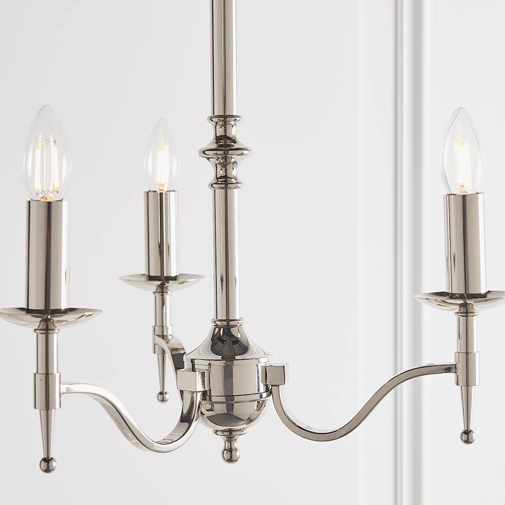 Stanford Nickel 3-Light Pendant Ceiling Light