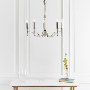 Stanford Nickel 5-Light Pendant Ceiling Light - Comet Lighting