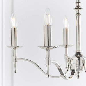 Stanford Nickel 5-Light Pendant Ceiling Light - Comet Lighting