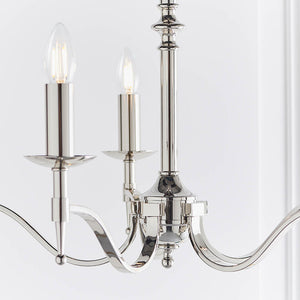 Stanford Nickel 5-Light Pendant Ceiling Light - Comet Lighting