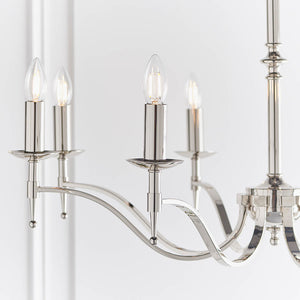 Stanford Nickel 8-Light Pendant Ceiling Light - Comet Lighting