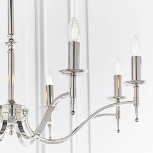 Stanford Nickel 8-Light Pendant Ceiling Light - Comet Lighting