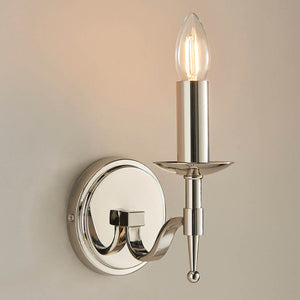 Stanford Nickel Single Wall Light - Comet Lighting