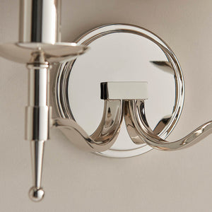 Stanford Nickel Twin Wall Light - Comet Lighting