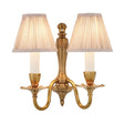 Asquith Twin Wall Light & Beige Shades