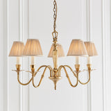 Asquith 5-Light Pendant & Beige Shades - Comet Lighting