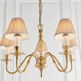 Asquith 5-Light Pendant & Beige Shades - Comet Lighting