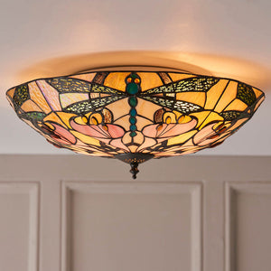 Ashton Large 2-Light Flush Ceiling Light - Comet Lighting