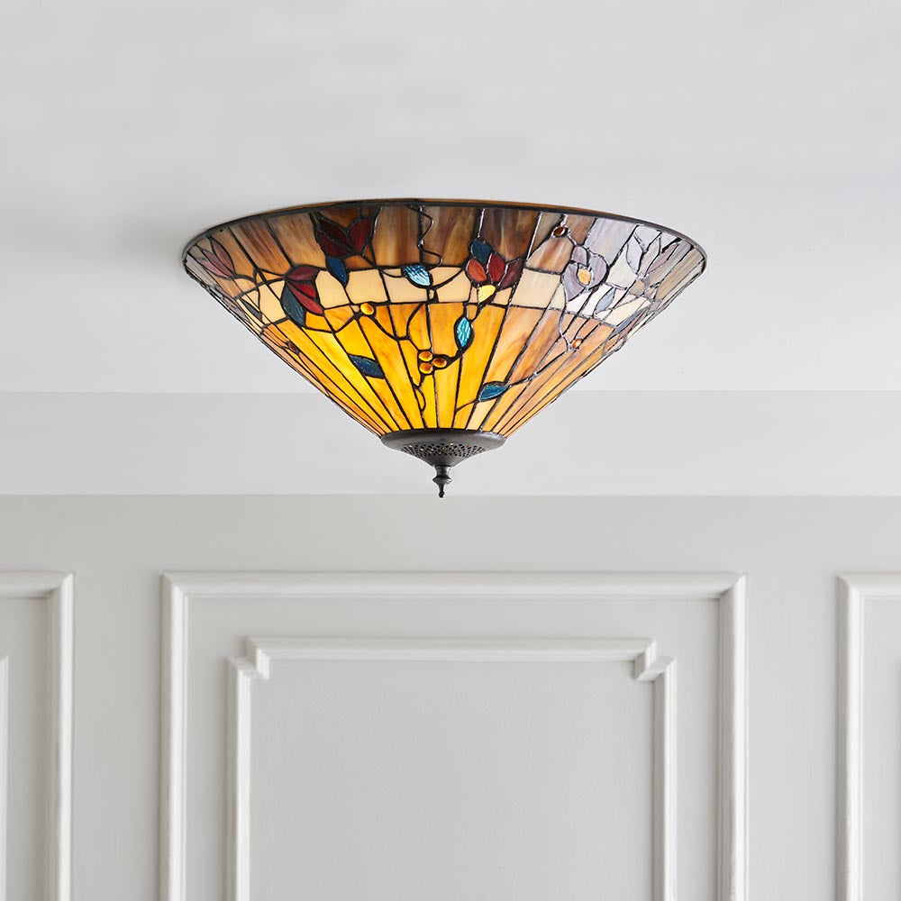 Bernwood Medium 2-Light Flush Ceiling Light - Comet Lighting