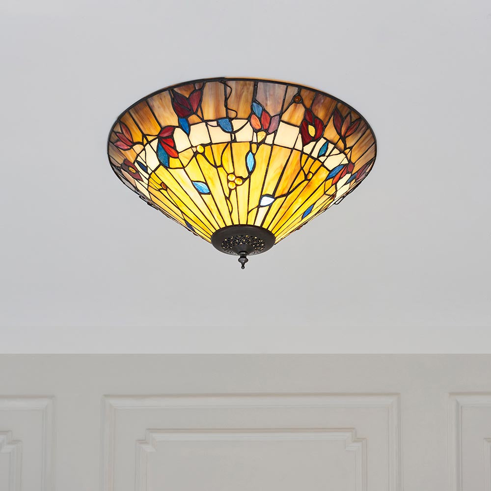 Bernwood Medium 2-Light Flush Ceiling Light - Comet Lighting