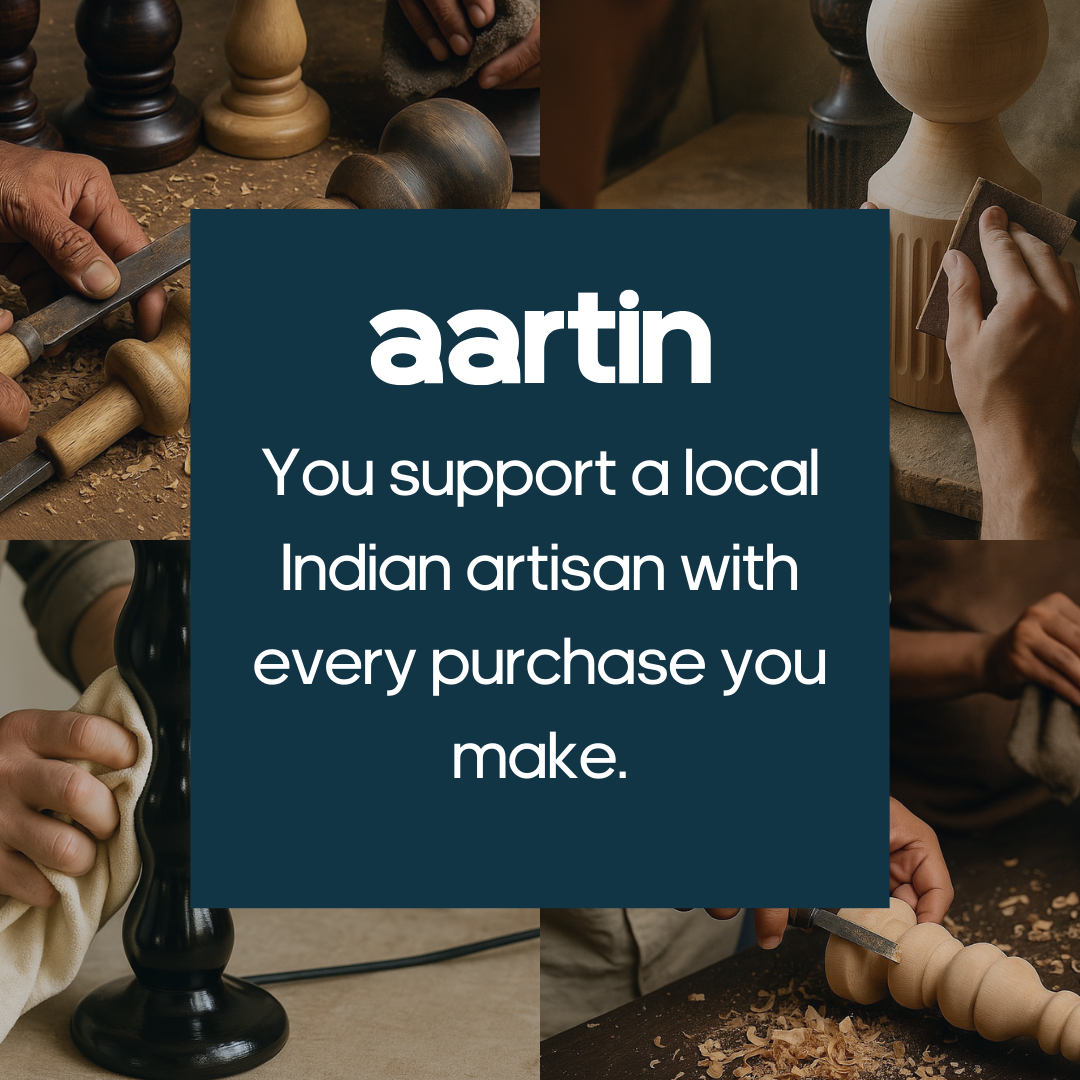 AARTIN SOLACE TABLE LAMP IN WOOD WITH NATURAL WOOD FINISH(BASE ONLY)