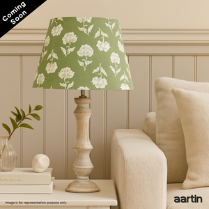 AARTIN ELIZA TABLE LAMP IN WOOD WITH WHITEWASH FINISH (BASE ONLY)