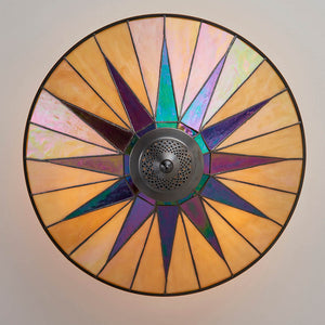 Dark Star Large 3-Light Semi Flush Ceiling Light - Comet Lighting