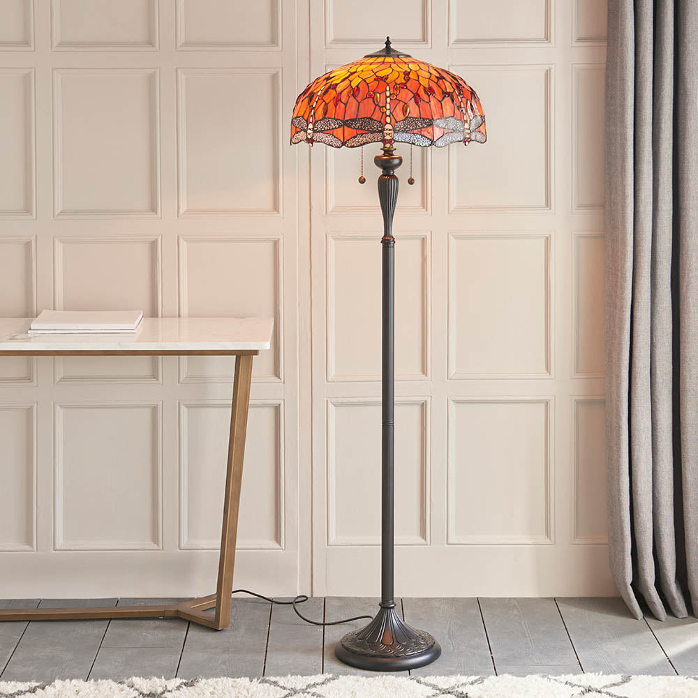 Dragonfly Flame Floor Lamp