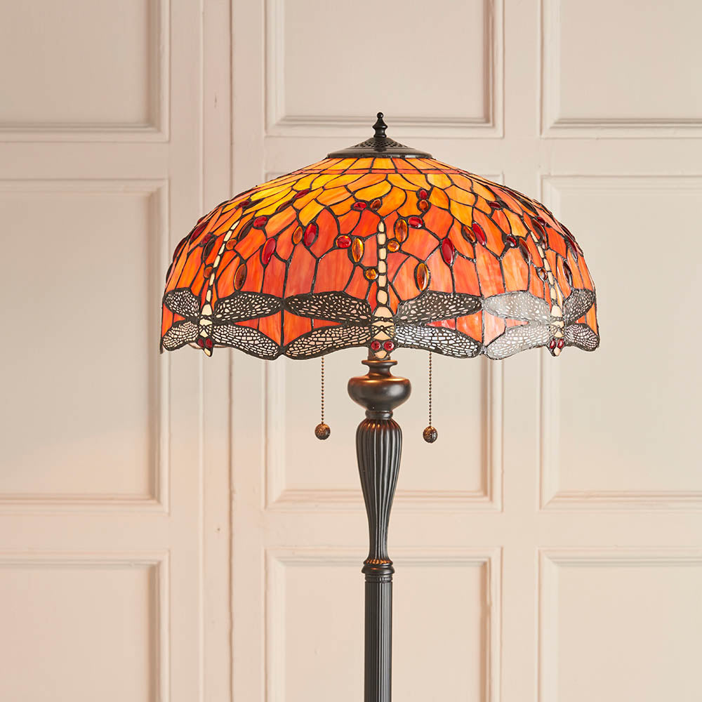 Dragonfly Flame Floor Lamp