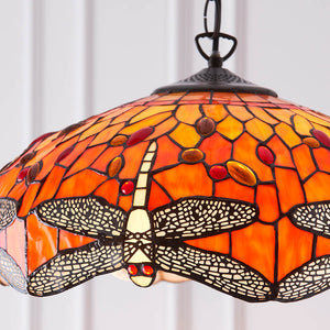 Dragonfly Flame Medium 3-Light Pendant Ceiling Light - Comet Lighting