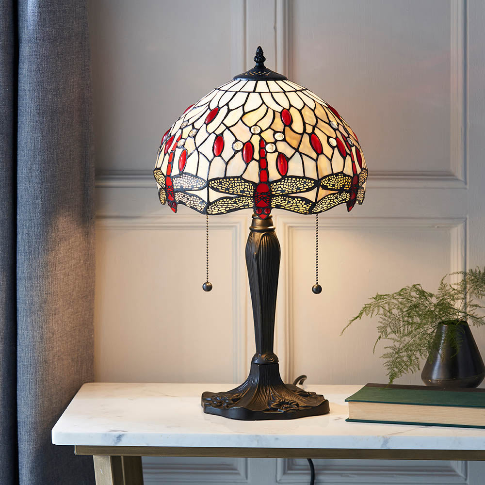 Dragonfly Beige Small Table Lamp