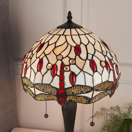 Dragonfly Beige Small Table Lamp