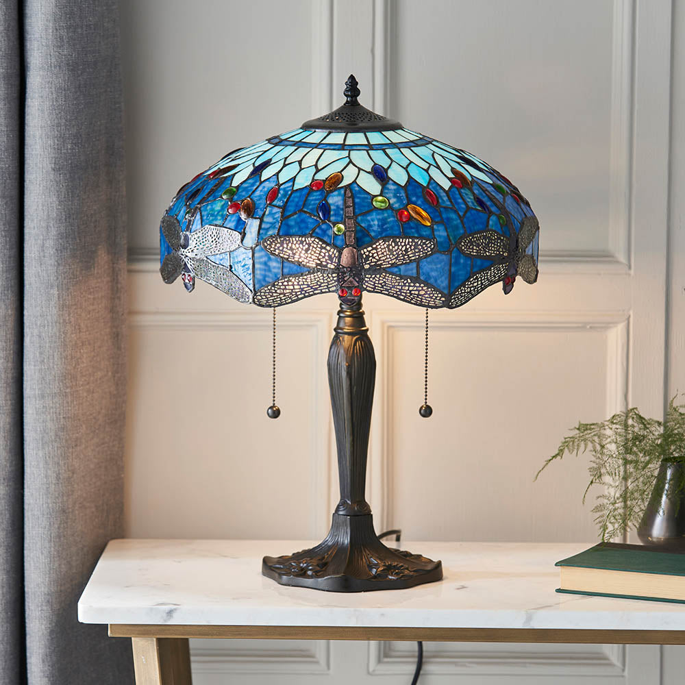 Dragonfly Blue Medium Table Lamp