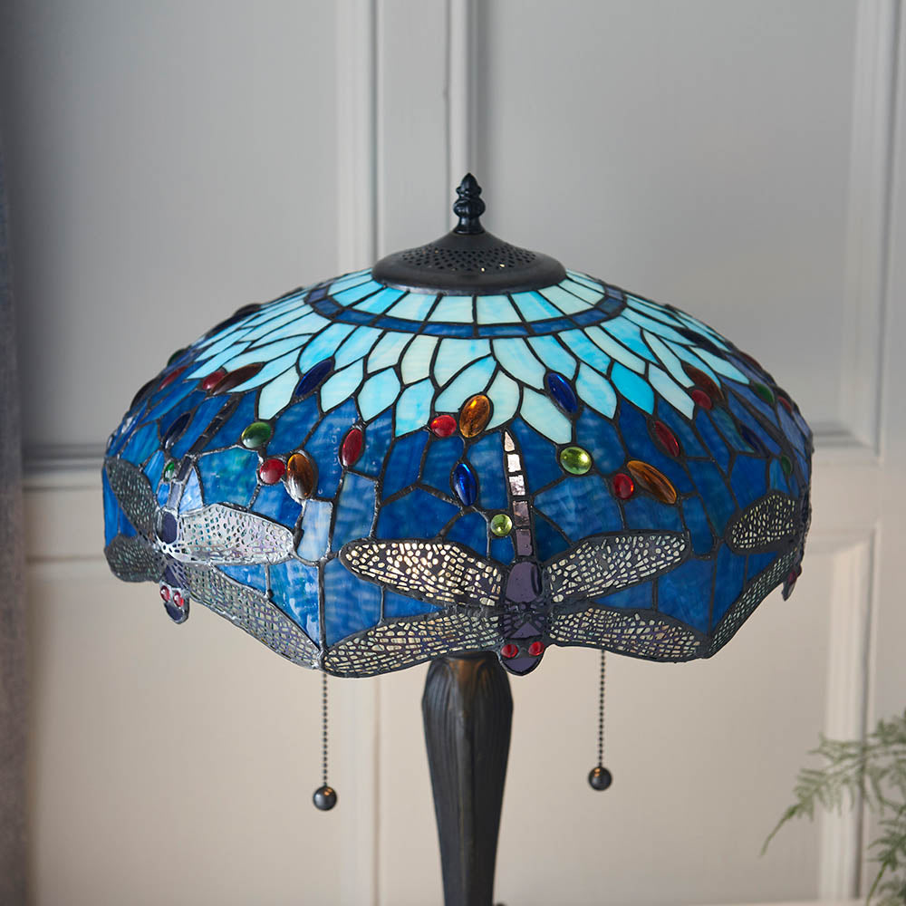 Dragonfly Blue Medium Table Lamp