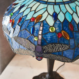 Dragonfly Blue Medium Table Lamp - Comet Lighting