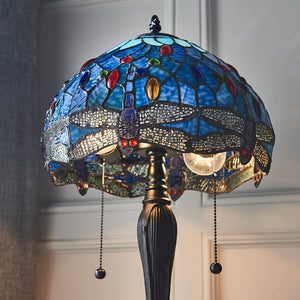Dragonfly Blue Small Table Lamp - Comet Lighting