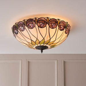 Hutchinson Large 2-Light Flush Ceiling Light - Comet Lighting