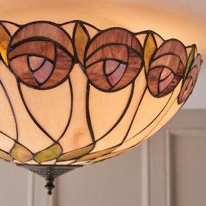 Hutchinson Large 2-Light Flush Ceiling Light - Comet Lighting